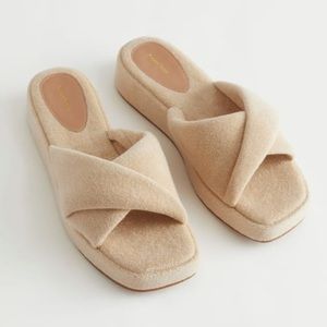 & OTHER STORIES PLATFORM TERRY SANDALS